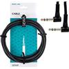 Gewa Cavo patch GEWA Basic Line0,3 m, nero, jack angolare stereo da 6,3 mm - jack angolare stereo da 6,3 mm, 190370