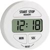 TFA Dostmann Timer e cronometro digitale, 38.2022.02, piccolo e maneggevole, magnetico, con funzione di memoria, bianco, plastica