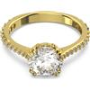 SWAROVSKI ANELLO CONSTELLA, PAVE , TAGLIO PRINCESS PLACCATO ORO GIALLO, 60