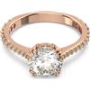 SWAROVSKI ANELLO CONSTELLA, PAVE , TAGLIO PRINCESS PLACCATO ORO ROSA, 60
