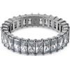 SWAROVSKI ANELLO MATRIX, TAGLIO BAGUETTE GRIGIO, 64