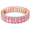 SWAROVSKI ANELLO MATRIX, TAGLIO BAGUETTE ROSA, 64