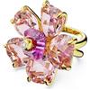SWAROVSKI ANELLO FLORERE, FIORE ROSA, PLACCATO ORO GIALLO 58
