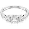 SWAROVSKI ANELLO TRILOGY, STILLA ATTRACT, TAGLIO ROUND PLACCATO RODIO, 58