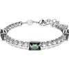 SWAROVSKI BRACCIALE TENNIS MATRIX, CRISTALLI VERDI, PLACCATURA RODIO 5666422