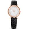 SWAROVSKI OROLOGIO WONDER CRYSTALLINE, CINTURINO IN PELLE NERO