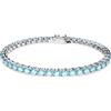 SWAROVSKI BRACCIALE MATRIX TENNIS, TAGLIO TONDO, MEDIO BLU, XL