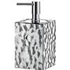 Gedy New Martina Dosatore di Sapone, Ceramica, Argento, 7,5 x 7,5 x 16