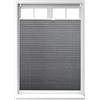 Relaxdays Tenda Plissettata a Rullo, Montaggio con Clip Adesive, per Interni, L x P: 90 x 130 cm, Grigia Traslucida