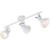 Briloner Leuchten 2049-036, plafoniera con 3 Punti Luce rotanti e orientabili in Design rétro/Vintage 40 W, Bianco