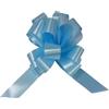 BOLIS 30 COCCARDE AUTOTIRANTI 3,0 CM MATRIMONIO AUTO CASA NOZZE BATTESIMO LAUREA COMUNIONE FIOCCO DIAM. 10 CM SVELTO STRIP (CELESTE)