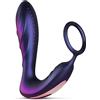 Hueman Black Hole Vibratore Anale con Cockring, Vibratore Anale con Telecomando Wireless, Stimolazione della Prostata e un'Erezione dura e Lunga, Lunghezza Inseribile 11cm, Viola