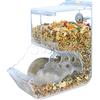 Andiker Mangiatoia Automatica per Criceti, 400 ml, in Acrilico Trasparente - Adatta per Piccoli Animali Domestici Come Ricci, Scoiattoli, Porcellini d'India