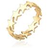 Elli Anello Fede Semplice da Donna Argento, Misura 14