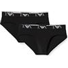 Emporio Armani Underwear 2-Pack Brief Essential Monogram, Boxer Brief Uomo, Nero, S