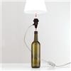 ORION LIGHTSTYLE Portalampada E27 per lampada fai da te, bottiglia di vino, adattatore per bottiglia, lampada da tavolo decorativa, trasparente