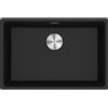 Franke Lavello una vasca Vasche Sottotop Maris MRG 110-62 125.0686.724 finitura fragranite nero da 65.3x43.3 cm