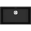 Franke Lavello una vasca Vasche Sopratop Maris MRG 610-72 114.0661.651 finitura fragranite nero da 76x44 cm