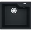 Franke PRONTA CONSEGNA - Franke Lavello una vasca Vasche Sopratop Urban UBG 610-50 114.0686.798 finitura fragranite black matt da 56x50 cm