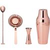 Supreminox Set Cocktail Professionale finitura in Rame con Shaker Jigger Colino e Cucchiaio