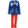 Marvel Avengers Pigiama per Ragazzo, Pigiama in Morbido Cotone, Maglietta e Pantaloni Lunghi, Pigiama Captain America Design, Taglia 6 Anni - Blu