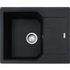 Franke Lavello una vasca con gocciolatoio Urban Incasso UBG 611-62 114.0686.742 finitura fragranite nero da 62x50 cm