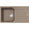 Franke: Lavello una vasca con gocciolatoio Urban Incasso UBG 611-86 114.0686.757 finitura fragranite oyster da 86x50 cm