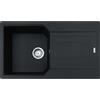 Franke Lavello una vasca con gocciolatoio Urban Incasso UBG 611-86 114.0686.760 finitura fragranite nero da 86x50 cm