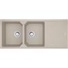 Franke PRONTA CONSEGNA - Franke Lavello due vasche con gocciolatoio Urban Incasso UBG 621 114.0686.784 finitura fragranite sahara da 116x50 cm