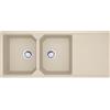 Franke PRONTA CONSEGNA - Franke Lavello due vasche con gocciolatoio Urban Incasso UBG 621 114.0686.785 finitura fragranite avena da 116x50 cm
