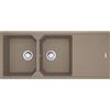 Franke Lavello due vasche con gocciolatoio Urban Incasso UBG 621 114.0686.787 finitura fragranite oyster da 116x50 cm