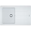 Franke: Lavello una vasca con gocciolatoio Boston Incasso BGF 611-78 114.0275.955 finitura fragranite bianco da 78x50 cm