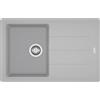 Franke: Lavello una vasca con gocciolatoio Boston Incasso BGF 611-78 114.0275.951 finitura fragranite alluminio da 78x50 cm