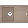 Franke: Lavello una vasca con gocciolatoio Boston Incasso BGF 611-78 114.0490.334 finitura fragranite oyster da 78x50 cm