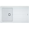 Franke: Lavello una vasca con gocciolatoio Boston Incasso BFG 611-86 114.0370.205 finitura fragranite bianco da 86x50 cm