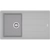 Franke: Lavello una vasca con gocciolatoio Boston Incasso BFG 611-86 114.0370.204 finitura fragranite alluminio da 86x50 cm