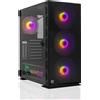 WHITE SHARK Case White shark chassis ATX mid tower con 3 ventole 14cm 1 ventola 12cm Nero