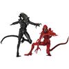 NECA ALIENS FIGURE GENOCIDE XENOMORPH 2 PACK BLACK AND RED NEW