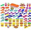 Play-Doh, Kitchen Creations, Fun Factory, playset con 12 vasetti e 42 Strumenti