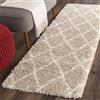 SAFAVIEH Tappeto Shag per Soggiorno, Sala da pranzo, Camera da letto - Montreal Shag Collection, A Pelo Lungo, Beige e avorio, 69 X 213 cm