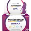 Multicentrum Donna Integratore Alimentare Multivitaminico Vitamina D Calcio Ferro Acido Folico 30 Compresse