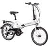 F.lli Schiano E-Sky 20 E-Bike, Bicicletta Elettrica Pieghevole per Adulti con Motore 250W e 7 velocità, Batteria al Litio 36V 7.8Ah estraibile, Colore Bianco