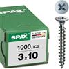 SPAX Vite universale, 3,0 x 10 mm, 1000 Pezzi,A croce Z1, 4CUT, WIROX A3J, 1081010300105