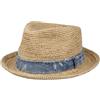 Stetson Cappello di Paglia Crochet Rafia Fedora Donna/Uomo - Cappelli da Spiaggia Sole Primavera/Estate - S (54-55 cm) Natura