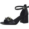 MARCO TOZZI Damen 2-2-28317-20, Sandali con Tacco Donna, Colore: Nero e Oro, 37 EU