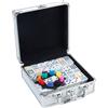 Engelhart - 250160 - Domino Treno Messicano D12 - Valigetta in Alluminio + Accessori - Set Completo - 91 Pezzi di Domino - 2 a 8 Giocatori