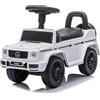 sun baby Macchinina Cavalcabile per Bambini Mercedes Benz G, Macchina a spinta da 12 mesi, Volante con suono, cassetto portaoggetti, ruota di scorta finta (Bianco)