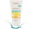 Jean & Len Sensitive Crema solare 50+ SPF impermeabile, protezione istantanea per la pelle sensibile, senza siliconi, nanoparticelle, octocrylene, microplastiche, profumi e coloranti, vegan, 50 ml
