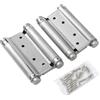 KATSU Tools KATSU Cerniere a Molla a Doppia Azione 5 125mm, 1 Paio con Viti Cerniere per Porte a Battente Doppie in Acciaio Inossidabile per Porte Interne ed Esterne Della Cucina Del Bar e Del Salone 54611050