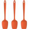 U-Taste Cucchiaio Spatola in Silicone Set di 3: U-Taste 315℃ Resistenza al Calore Raschietto in Gomma Flessibile senza BPA, per Cucinare Raschiare Mescolare, Utensili da Cucina (Arancione)